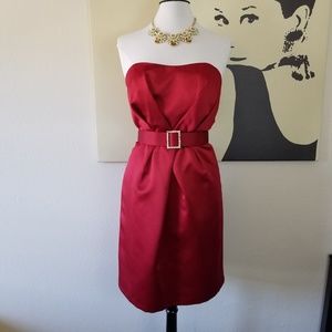 SOLD 💫 Alfred Angelo Red Strapless Dress 8/10